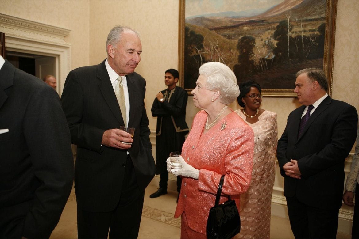 Formal group photo in a reception room, Commonwealth Secretariat, London